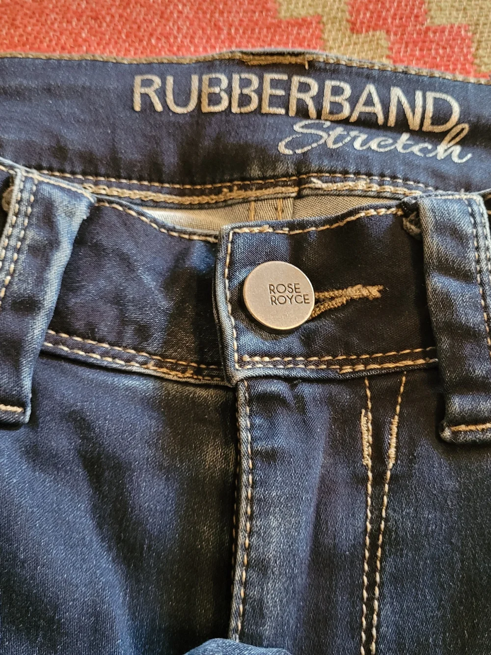 Rose Royce, NWOT, Rubberband Stretch Skinny Jeans in Dark Blue, 28 - Picture 2 of 8